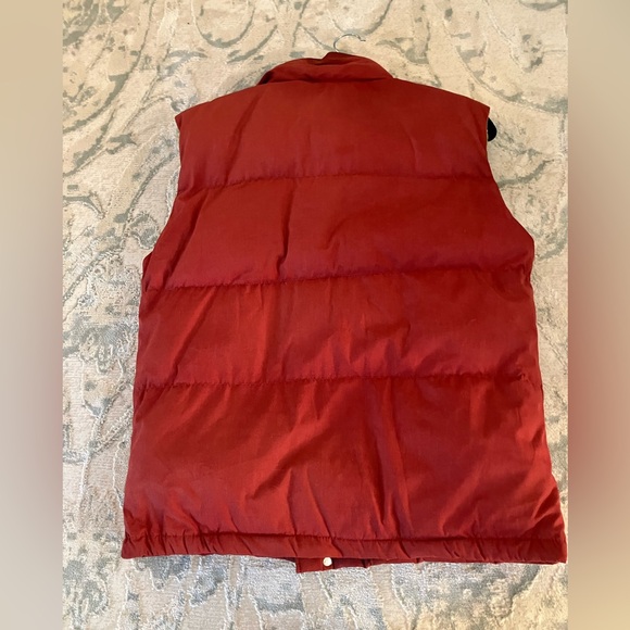 Vintage The North Face Goose Down Puffer Jacket Vest Brown Label L Orange 70s - Picture 5 of 7